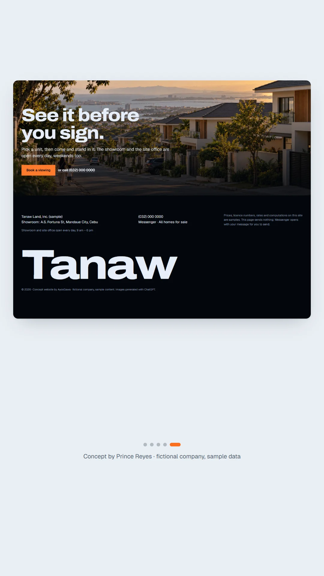 Home page, scroll image 5, a column of the full page.
