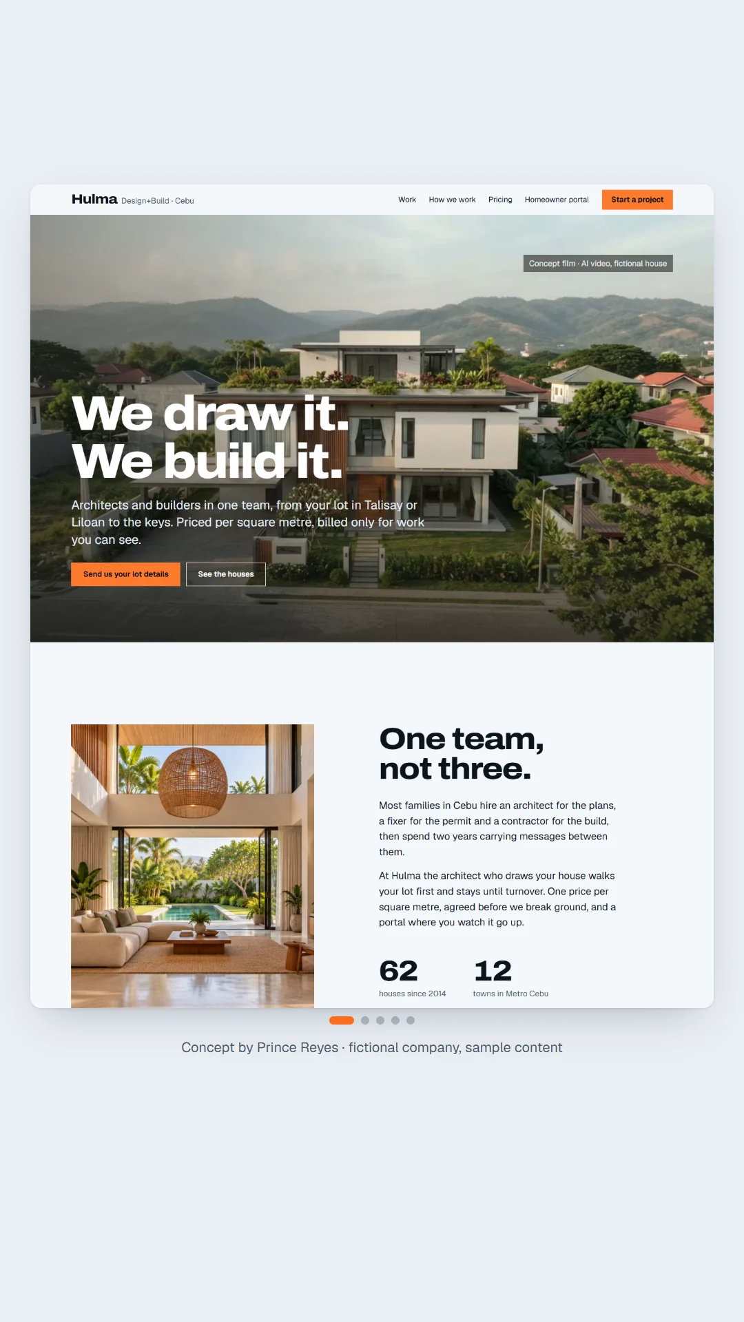 Home page, scroll image 1, a column of the full page.