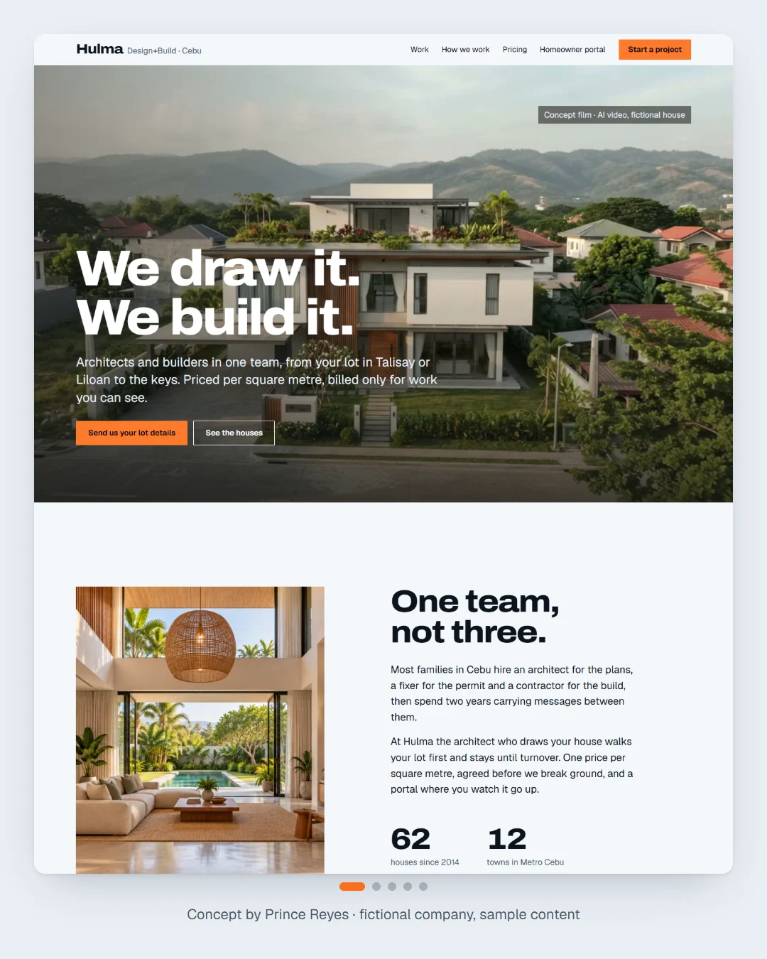 Home page, carousel slide 1.