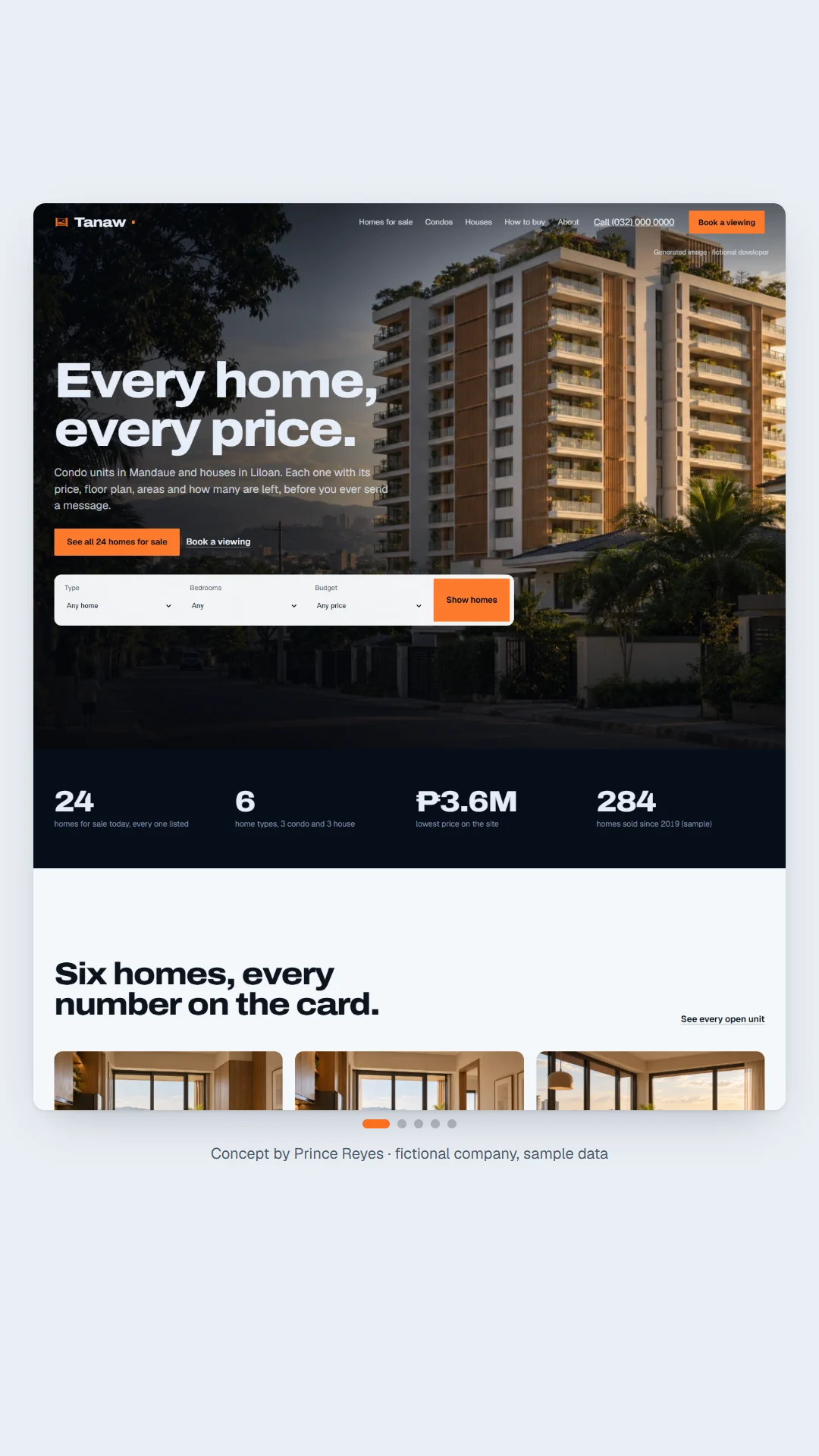 Home page, scroll image 1, a column of the full page.