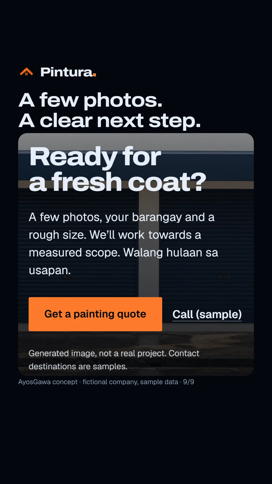 Story slide: the closing call to message for a quote.