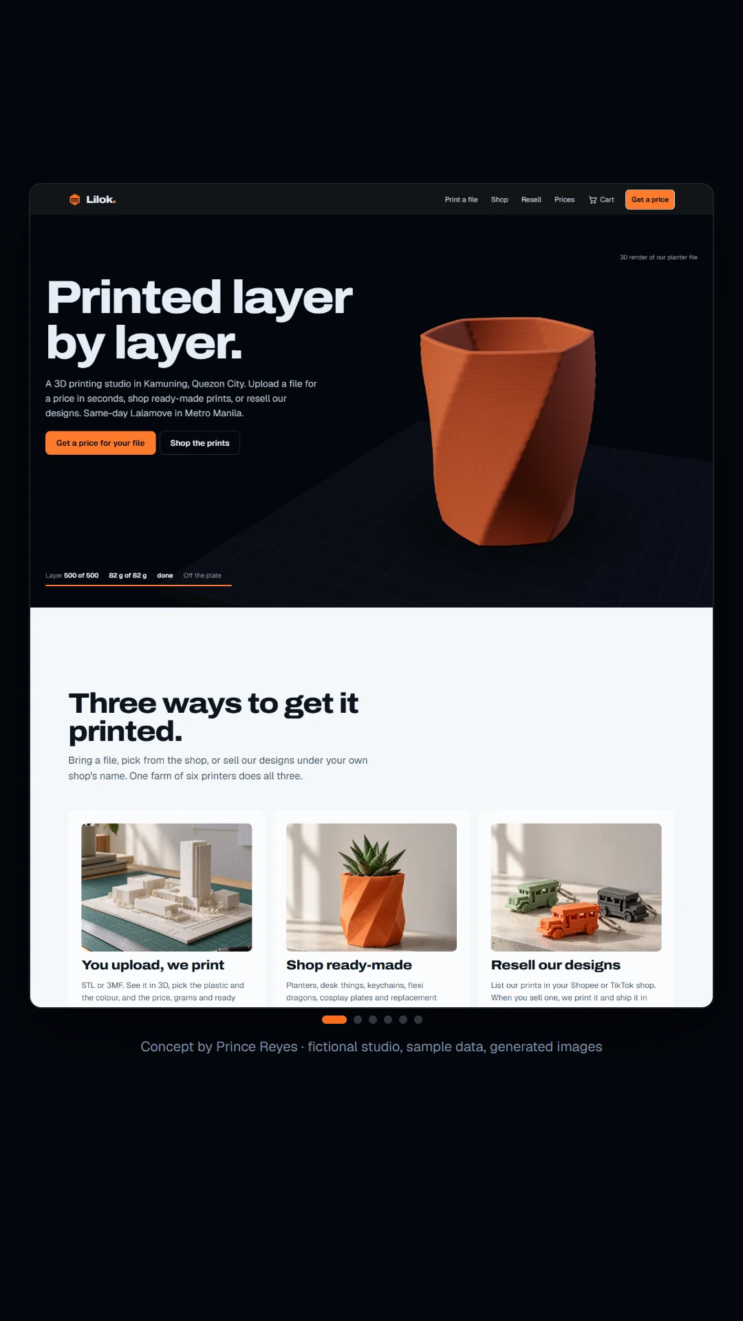Home page, scroll image 1, a column of the full page.
