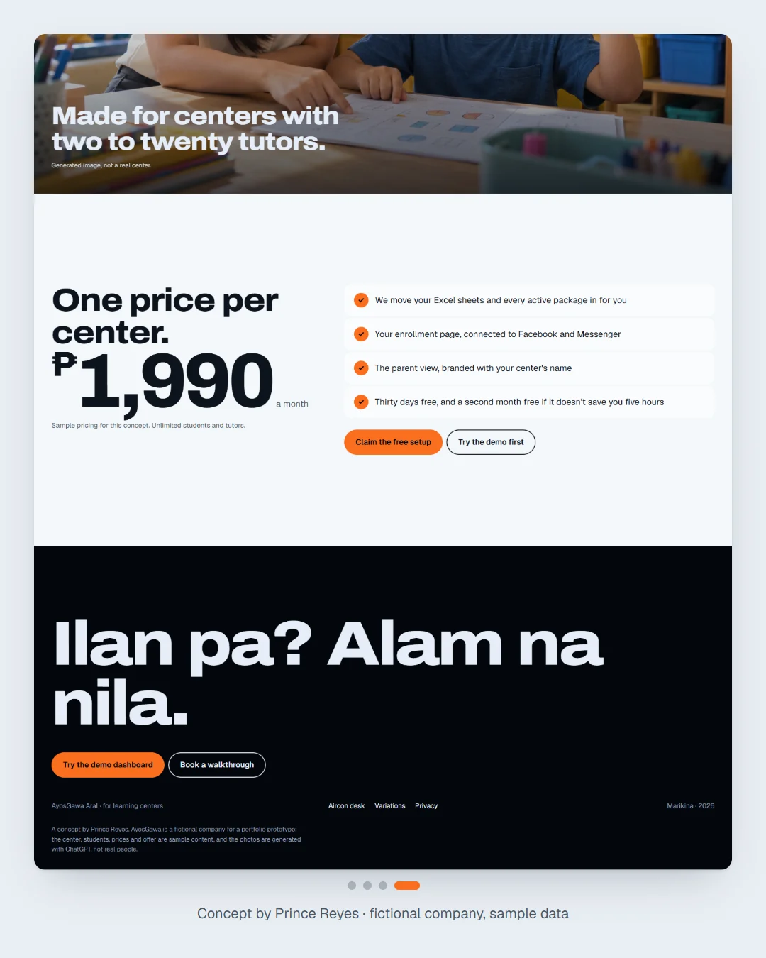 Aral home page, carousel slide 4.