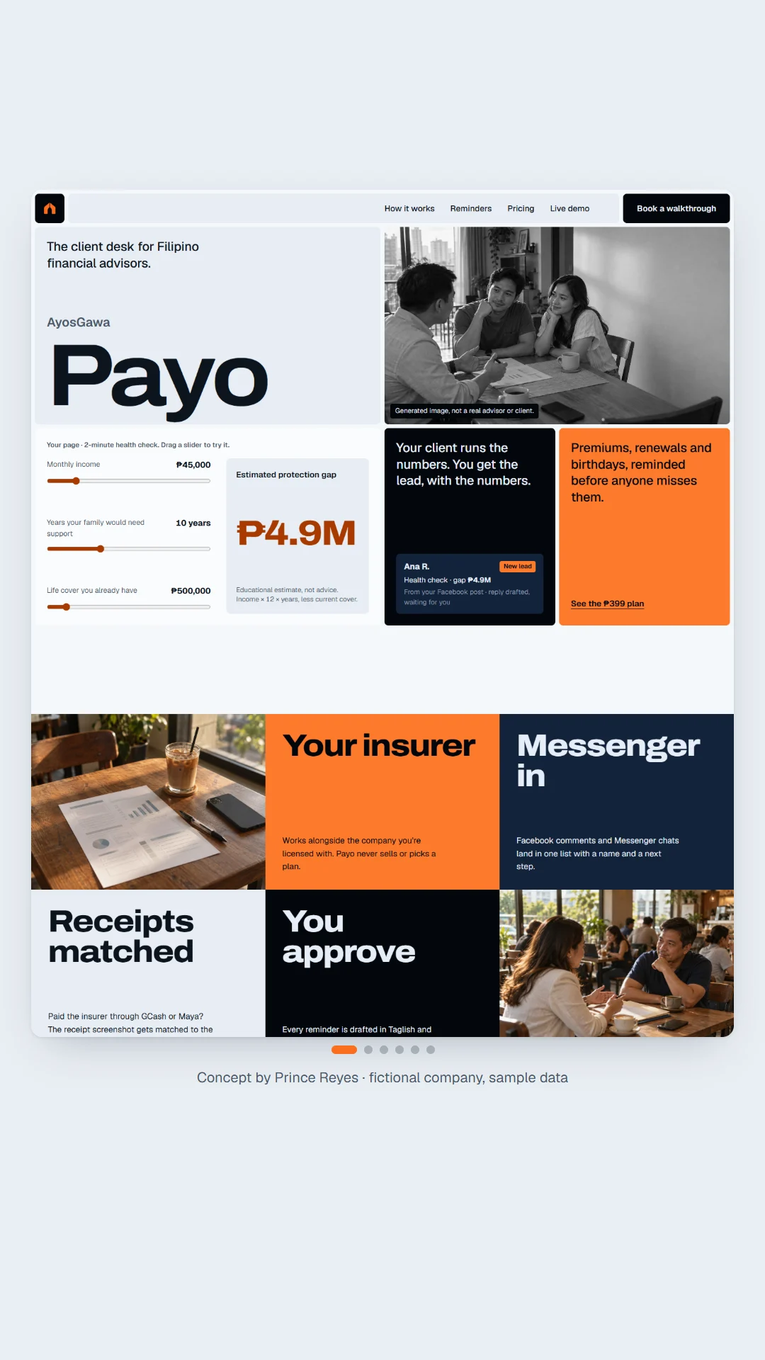 Home page, scroll image 1, a column of the full page.