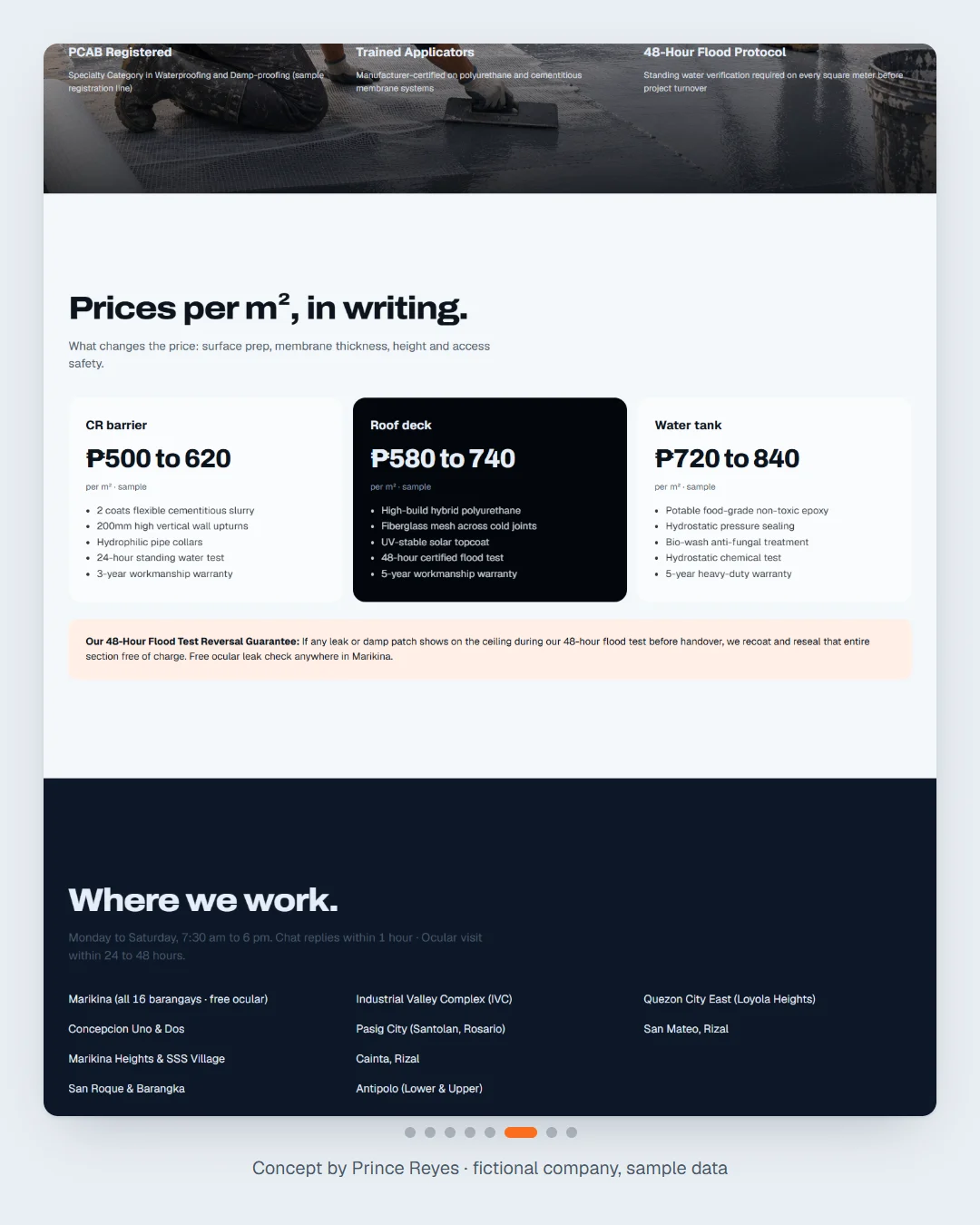 Home page, carousel slide 6.