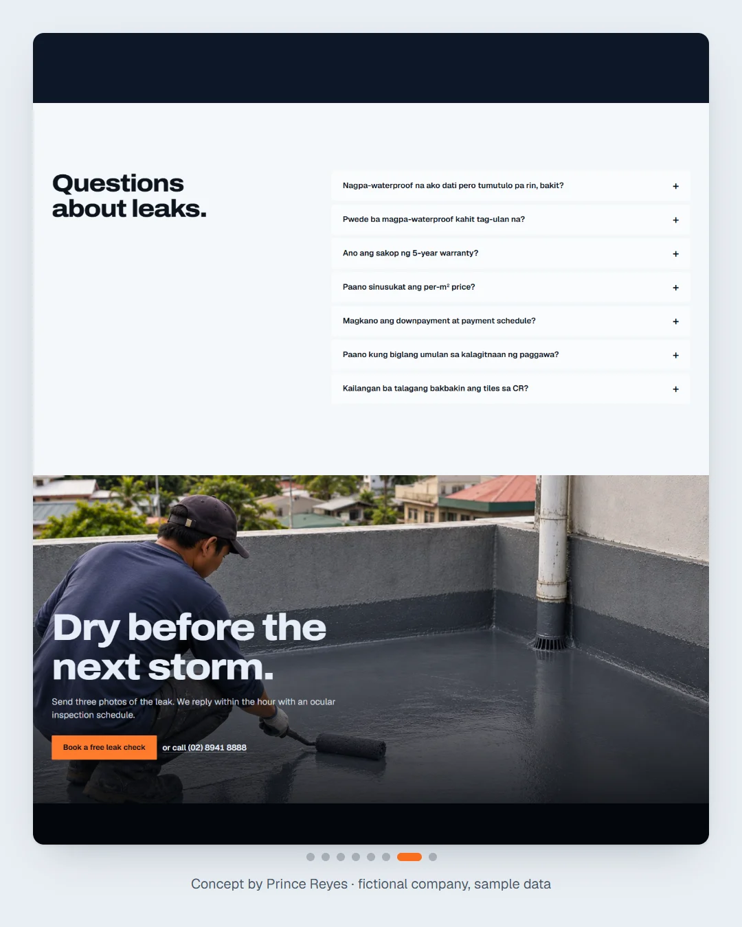 Home page, carousel slide 7.