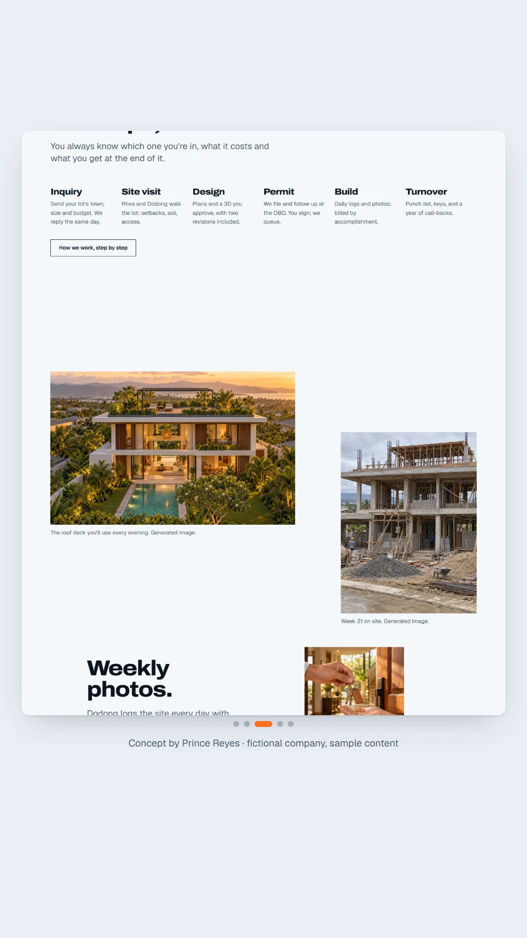 Home page, scroll image 3, a column of the full page.