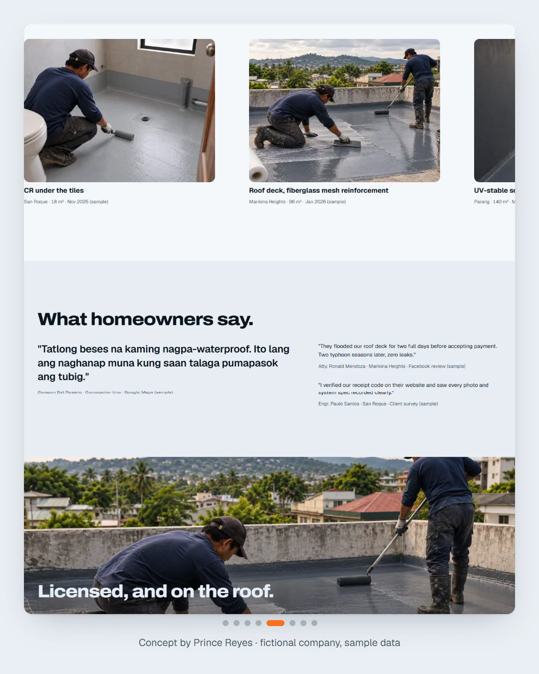 Home page, carousel slide 5.