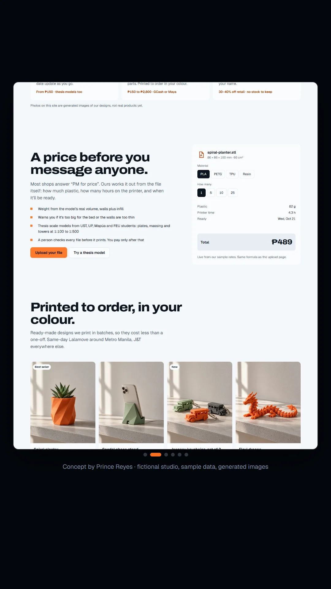 Home page, scroll image 2, a column of the full page.