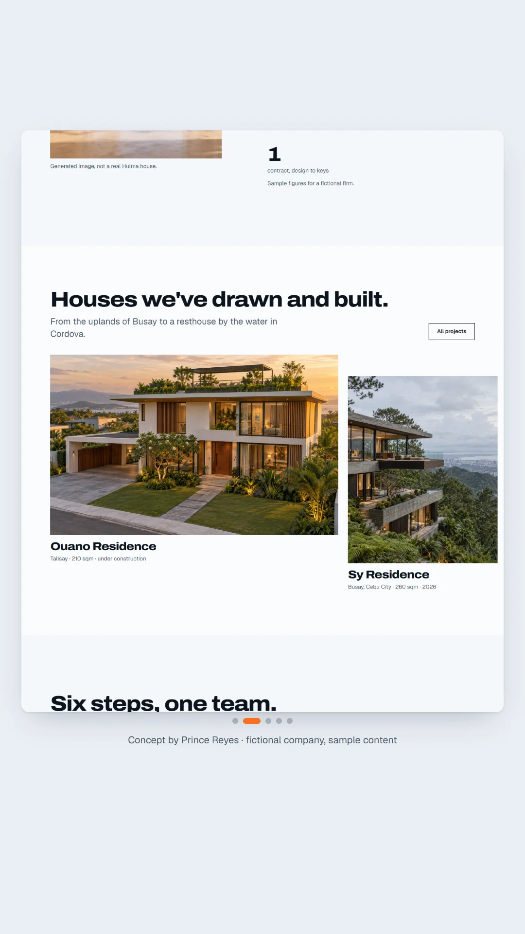 Home page, scroll image 2, a column of the full page.