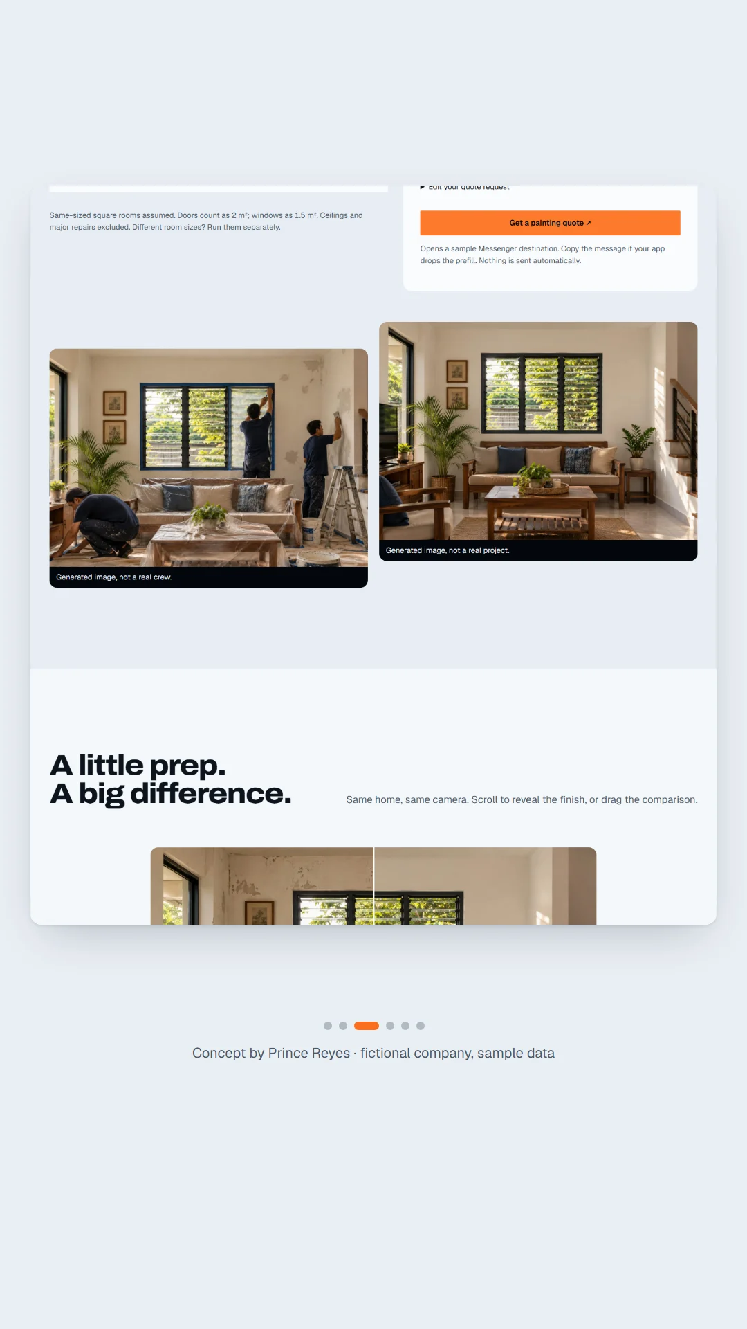 Home page, scroll image 3, a column of the full page.