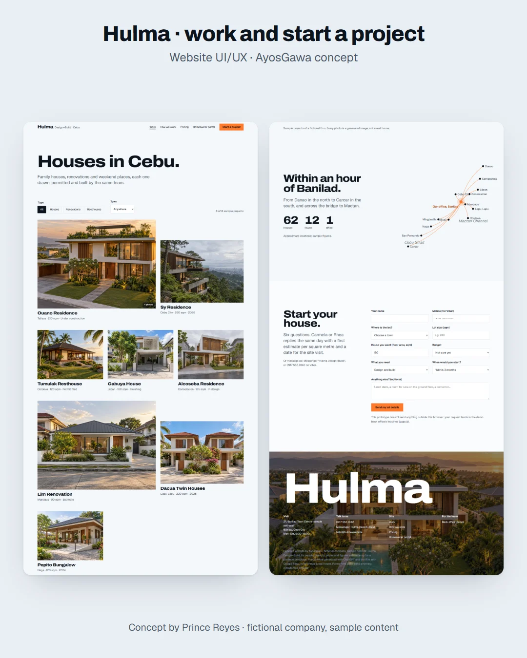 Projects page as a Facebook post.