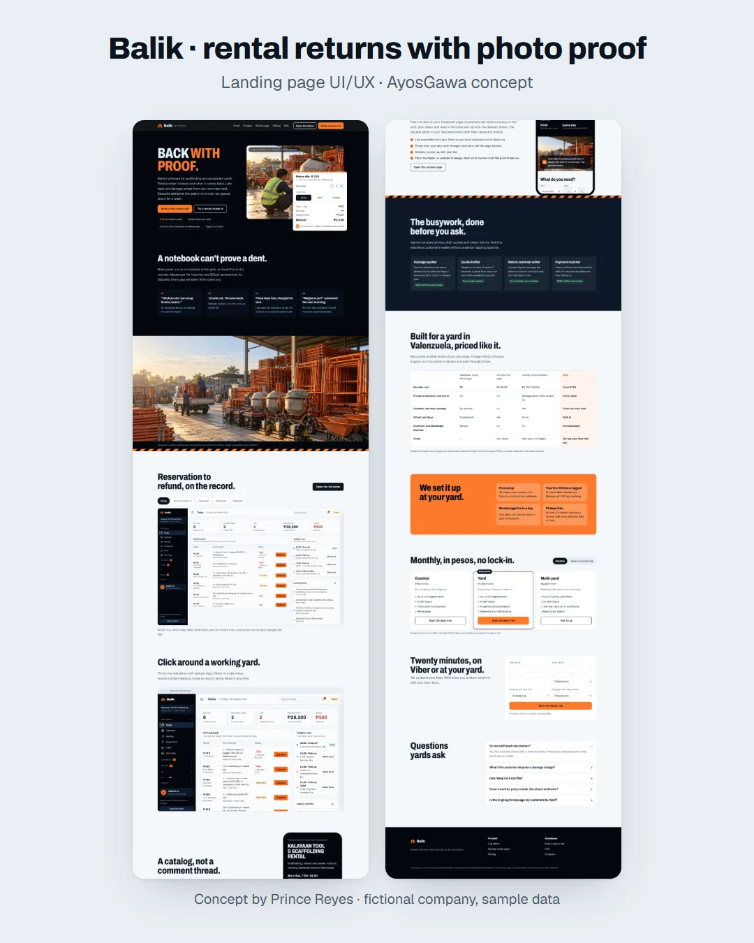 Home page of the prototype as a Facebook post image